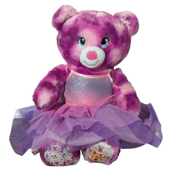 Build-A-Bear Workshop Love Diana 16" Purple Pink Tie Dye Ballerina Bear - Picture 1 of 6
